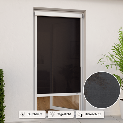 Außenrollo für Balkontüren | in Rasterbreite | Montage ohne Bohren