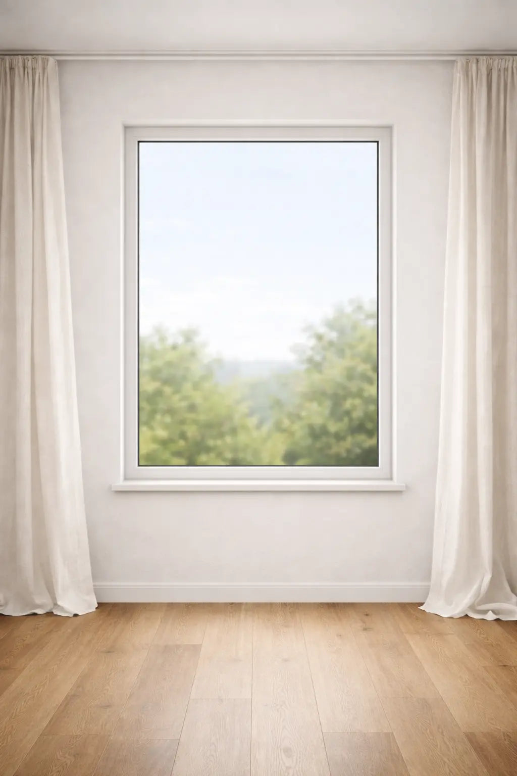 Fenster Ansicht von innen - Festverglasung